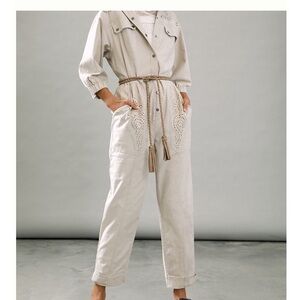 Anthropologie Anthropologie Sydney Embroidered Utility Jumpsuit
